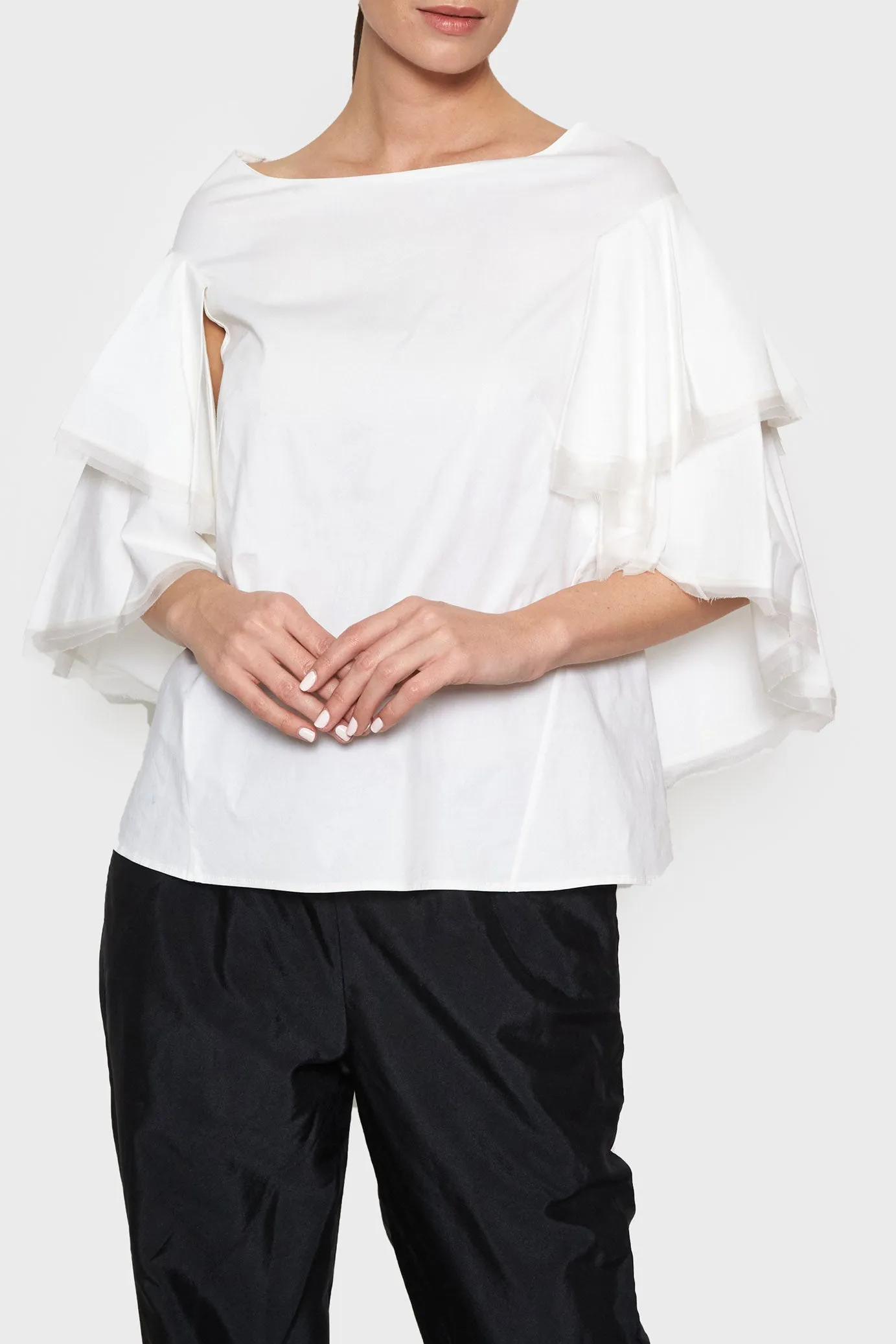 Ruffle Sleeve Blouse
